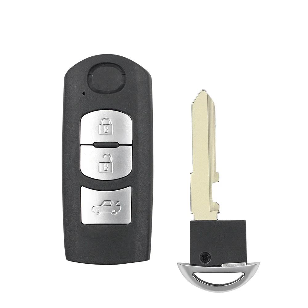 KEYYOU Fob 2/3/4 Buttons Smart Car Key Shell Case For Mazda 3 5 6 CX-5 CX-7 CX-9 MX-5 Miata RX-8 2006-2018