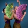 PVC Tai Chi Fan Foldable Glitter Hand Fan Elegant Bamboo Fan  for Line Dancing, Parties, and Events