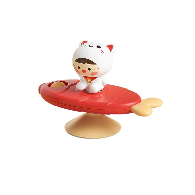 Baby Montessoris Spin Cup Top Bath Toys Bathing Sucker Spinner Suction Sensory Toy Rotating Rattles Early Educational Fidget Toy