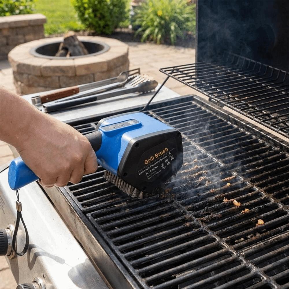 Cepillo de Limpieza Inalámbrico para Barbacoa Alta Potencia Cepillo Rascador para Limpiar Parrilla Cocina del Hogar