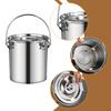 Multi-purpose Stainless Steel Sealed Bucket Transport Container with Lid, Practical Food Bucket,