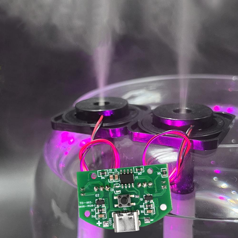 1V Type-C USB Mini Humidifier DIY Kits Mist Maker and Driver Circuit Board 1 Fogger Atomization Film Atomizer Sheet Oscillating