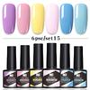 6-Color Nail Polish Glue Set, Popular Color Nail Glue, Phototherapy Nail Polish Glue Can Be Matched Arbitrarily.