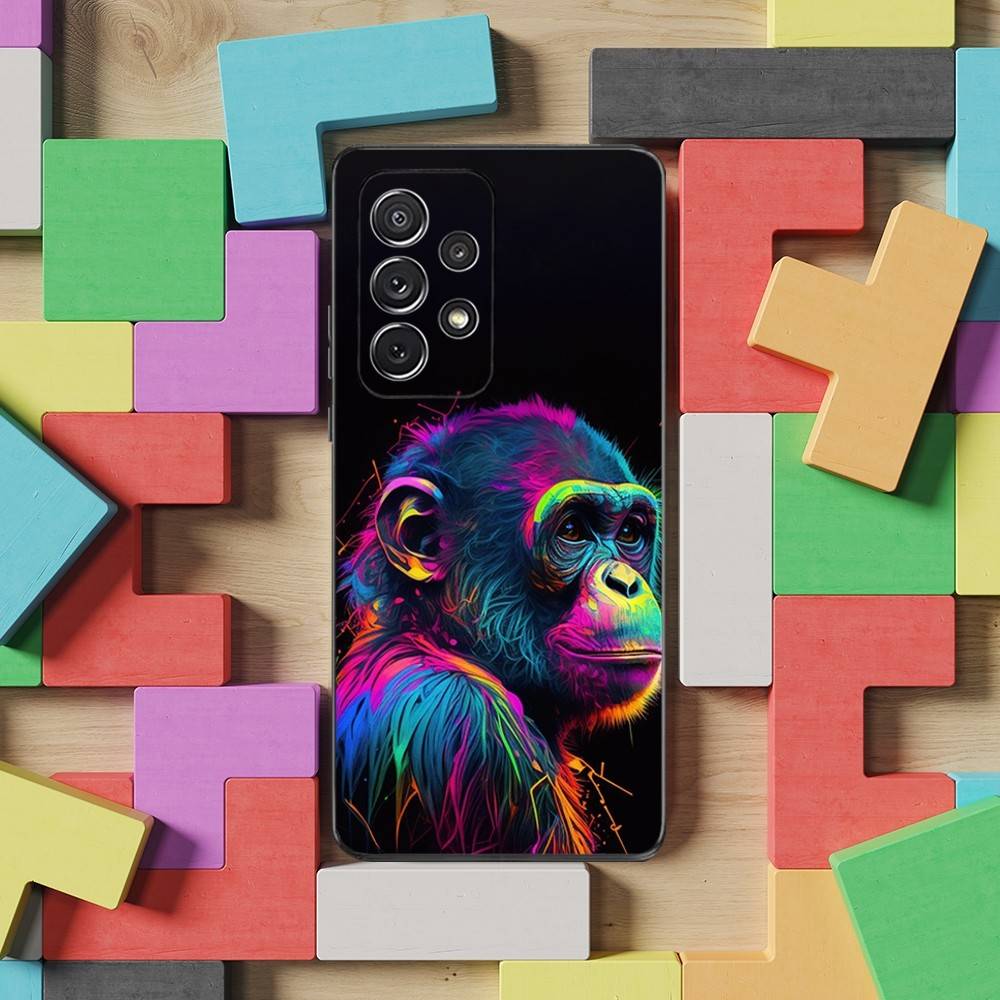 Colorful Art Animals Case For Samsung S23,S25,S20,S10,S9,S21,S24,S22,Ultra,FE,Plus,Lite,Soft Silicone Black