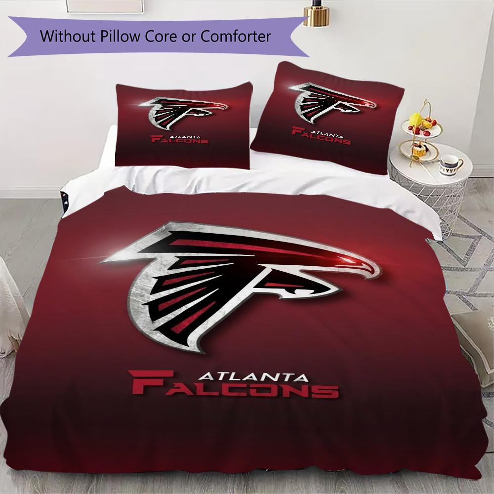 Atlanta Falcons Muster Bettwäsche Steppset Steppdecke Kissenbezug Heimdekoration Geburtstagsgeschenk (1*Bettbezug + 2*Kissenbezug ohne Füllung)