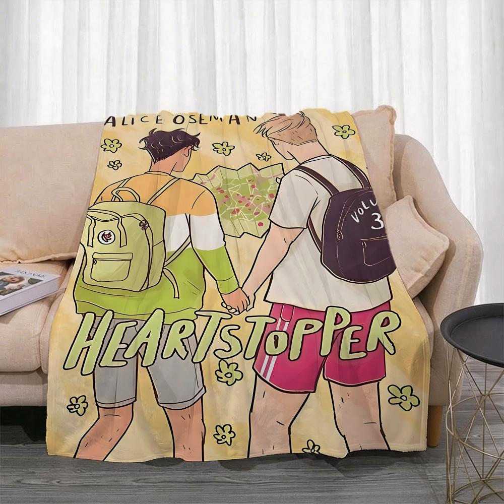 Drama H-Heartstopper Throw Lightweight 240g Flannel Blanket Soft Skin-friendly for Summer Cooling