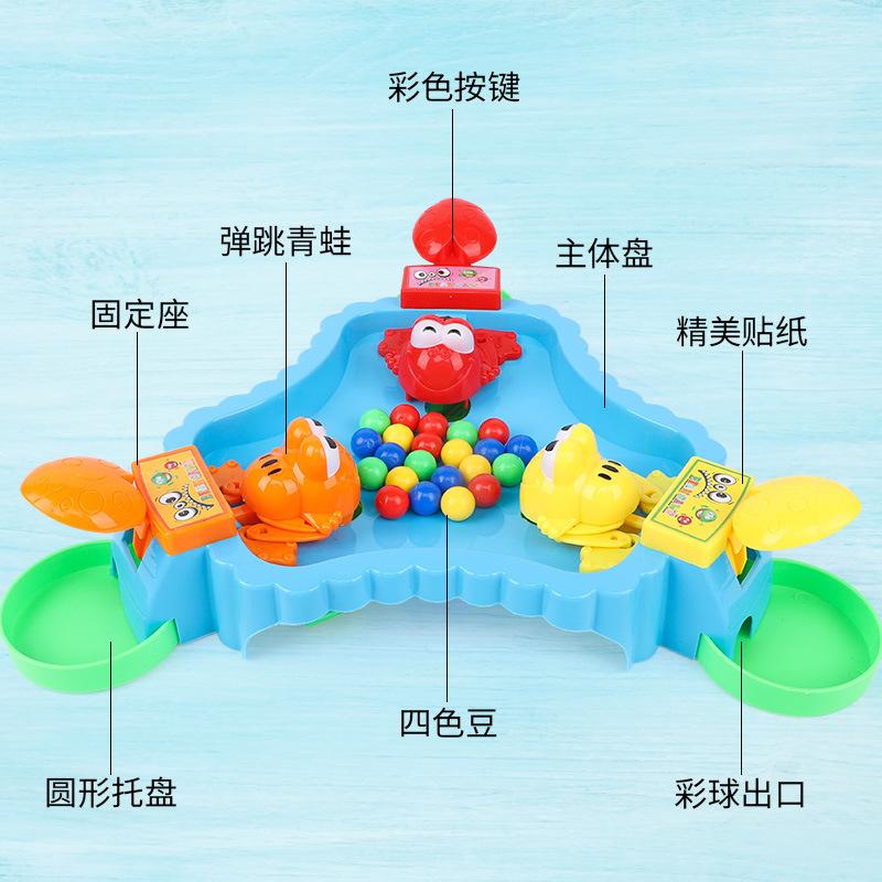 Children'S Educational Frog Eating Beans Toys, Fun Parent-Child Desktop Interactive Gluttonous Frog Bead Game