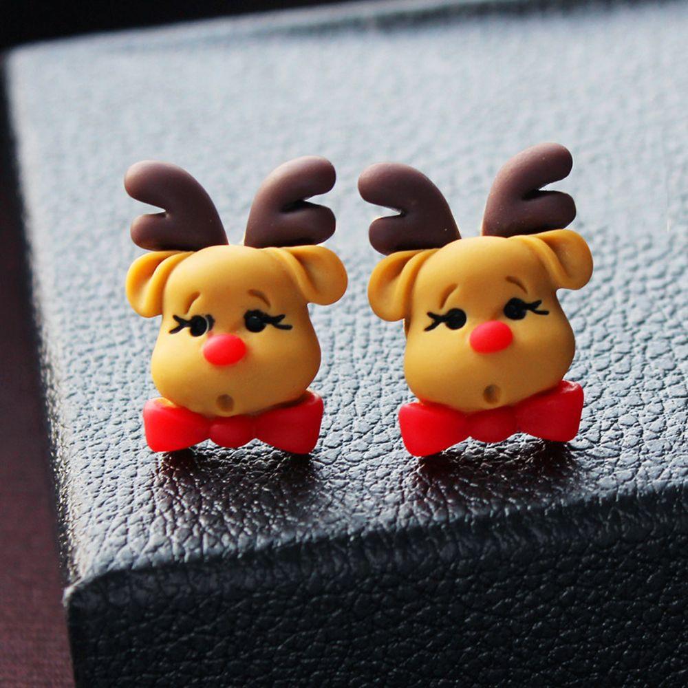 Deer Snowman Bear For Girls Christmas Ear Jewelry Korean Earrings Women Stud Earrings Santa Claus
