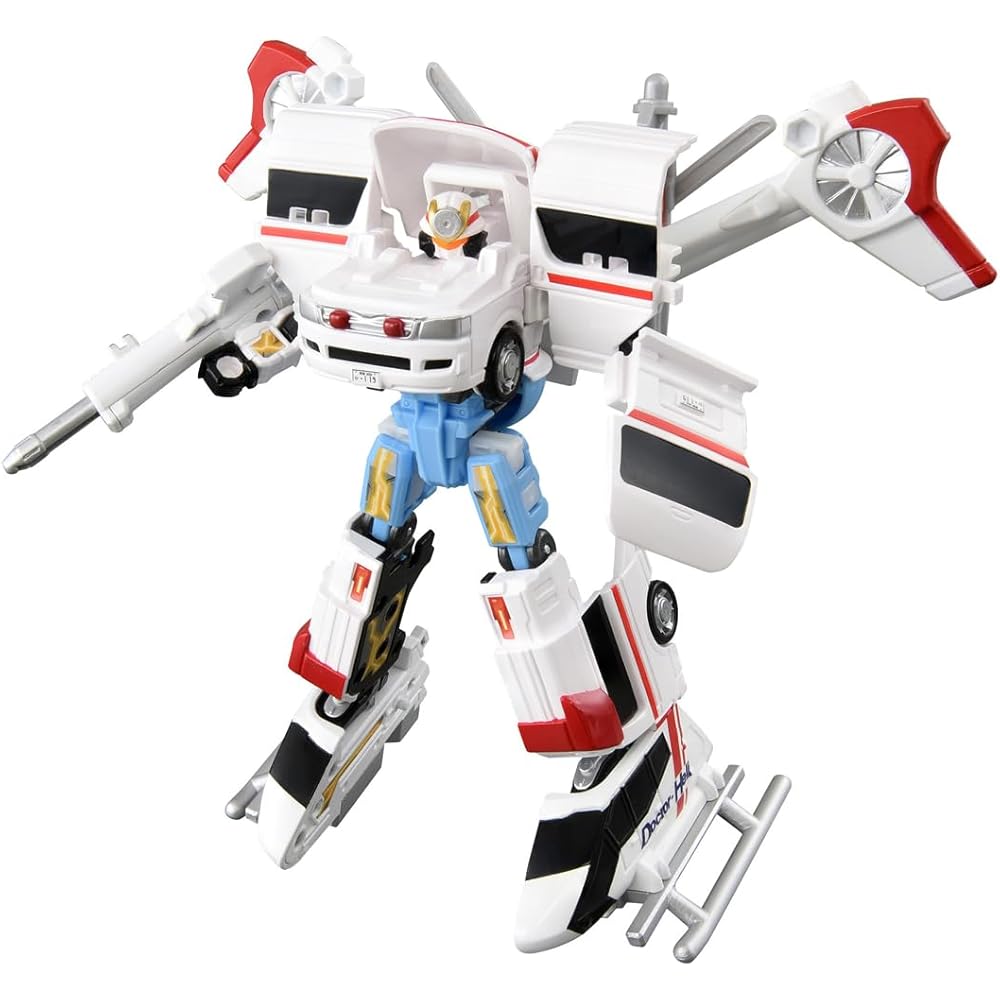 TAKARA TOMY Tomica Job Labor TJBDX Unite Medi-Braver Ambulance & Doctor Helicopter Toy Set Mini Car for Ages 3 and Up