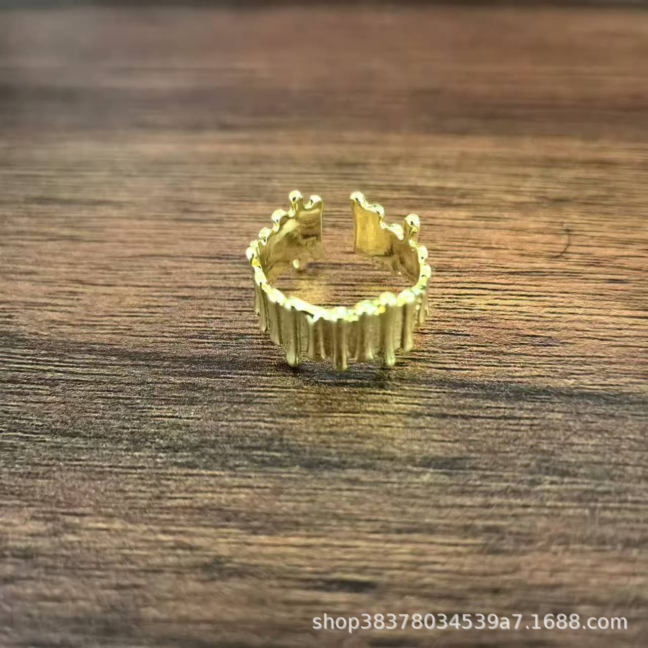 

New Silver Irregular Temperament River-shaped Ring Ring Little Finger Ring Tail Ring Ring one size(US size 6-13)