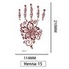 Lace Brown Waterproof Henna Flower Tattoo Stickers for Hands