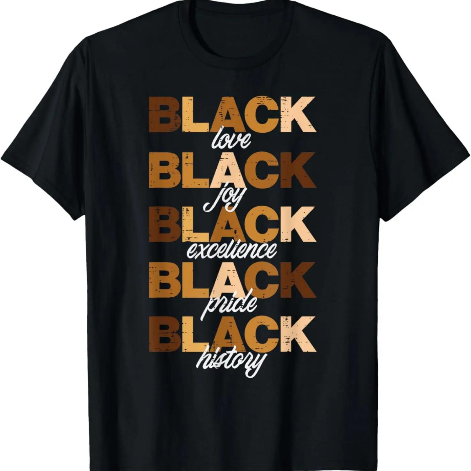 

Black History Love Joy Pride African American Women Men Kids T-Shirt XXXXXL чёрный