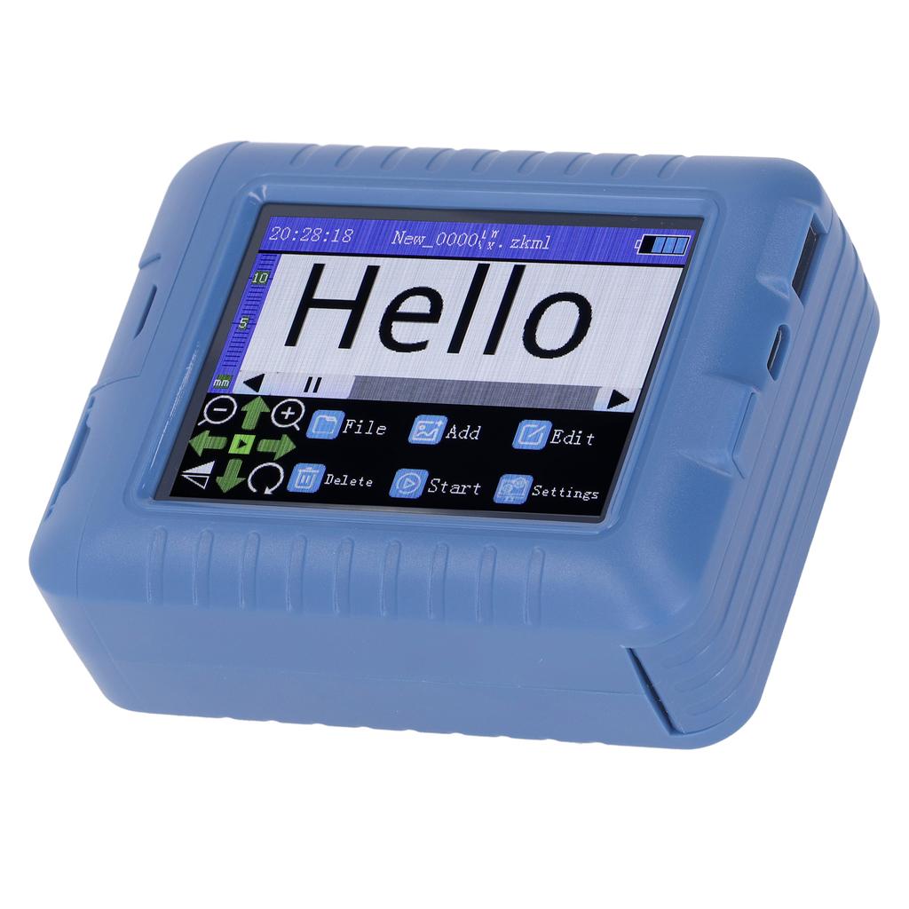 12.7mm 3.5in Mini Smart Inkjet Printer Blue Looking Type C DPI Adjustable QR Code Printing Machine