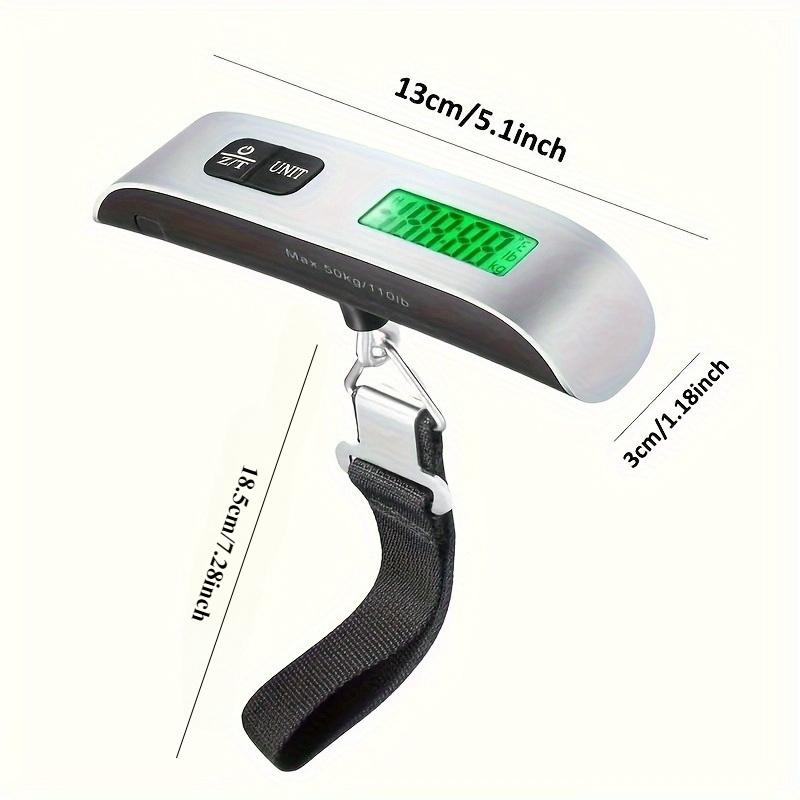50kg/110lb Digital Luggage Weight Scale LCD Display Portable for Outdoor Fishing Hanging Baggage Scale for Travel Suitcase Scale