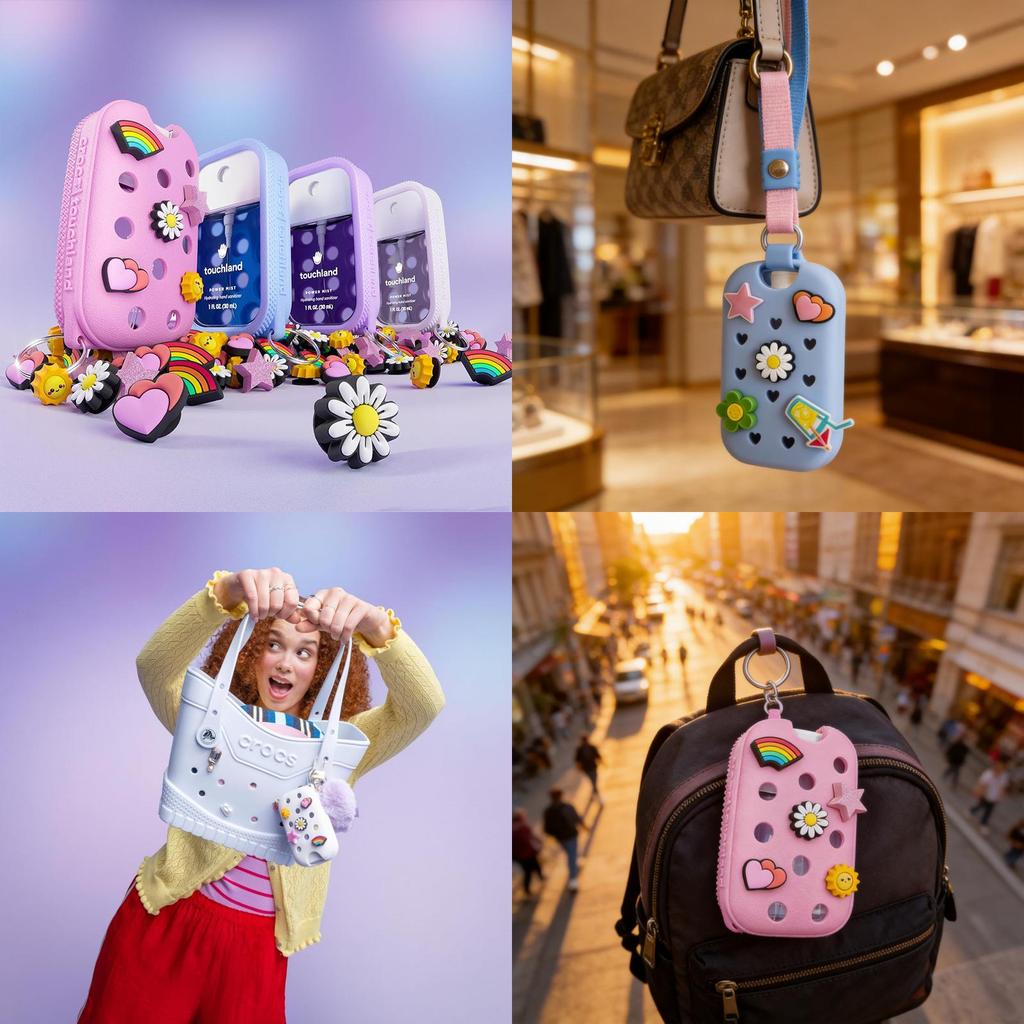 Touchland Hand Sanitizer Holder For Spray Bottles With Eva Material For Travel And Daily Use