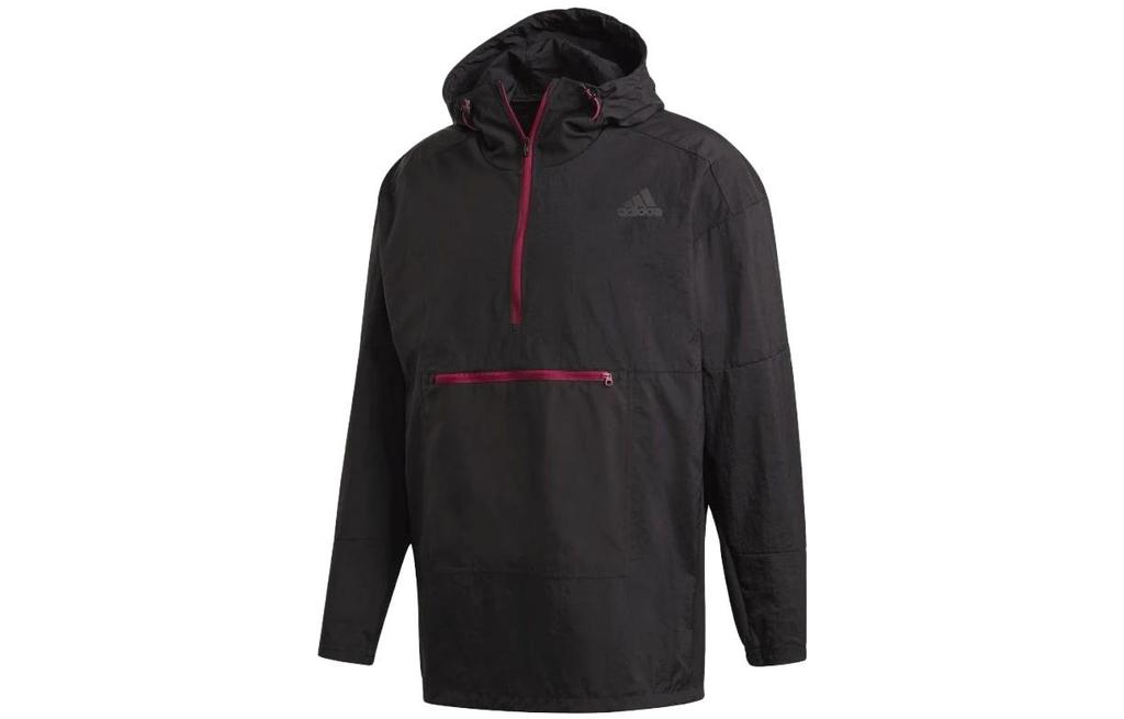adidas Толстовки Мужские Черные С Капюшоном Умеренный Обычный FS9858