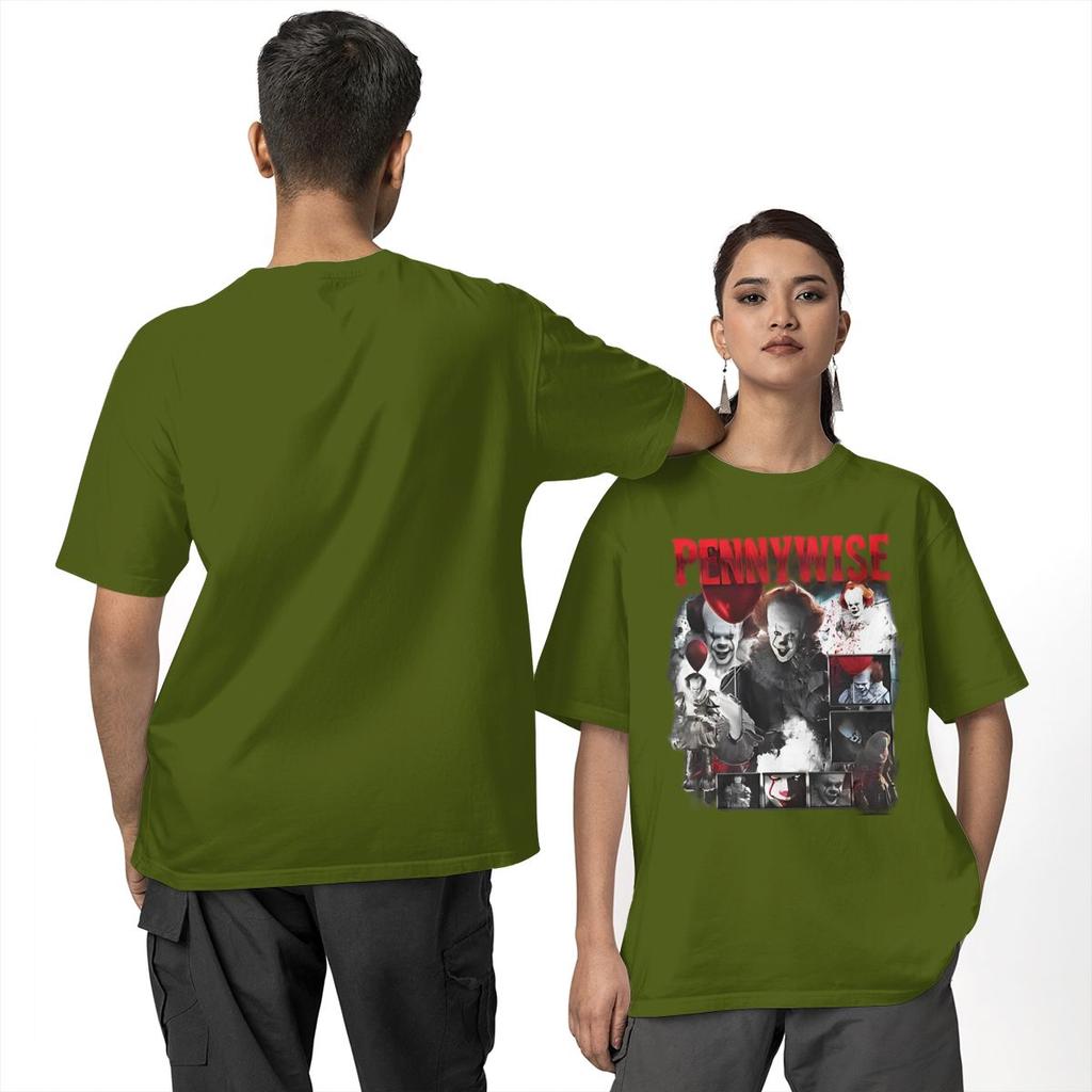 Pennywise Horror T Shirt for Men Women 100% Cotton Vintage T-Shirts Round Neck Tee Shirt Short Sleeve Clothes Plus Size
