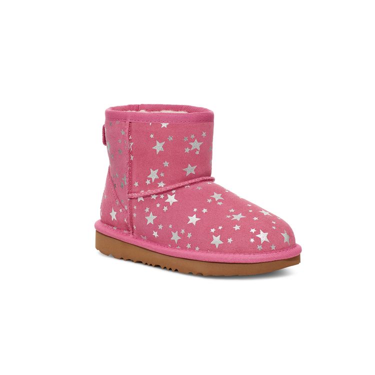 UGG Classic Mini Ii Stars Fleece Lined Snow Boots Kids Boots Wildberry 1115852T-WBRR