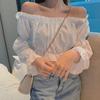Spring/Summer 2024 Women's Puff Sleeve One-Shoulder Crop Top