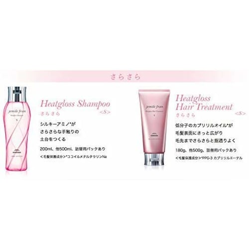 MIlbon Jemile Fran Heat Gloss S Shampoo 400ml Treatment 400g Refill Set [jemile Fran]