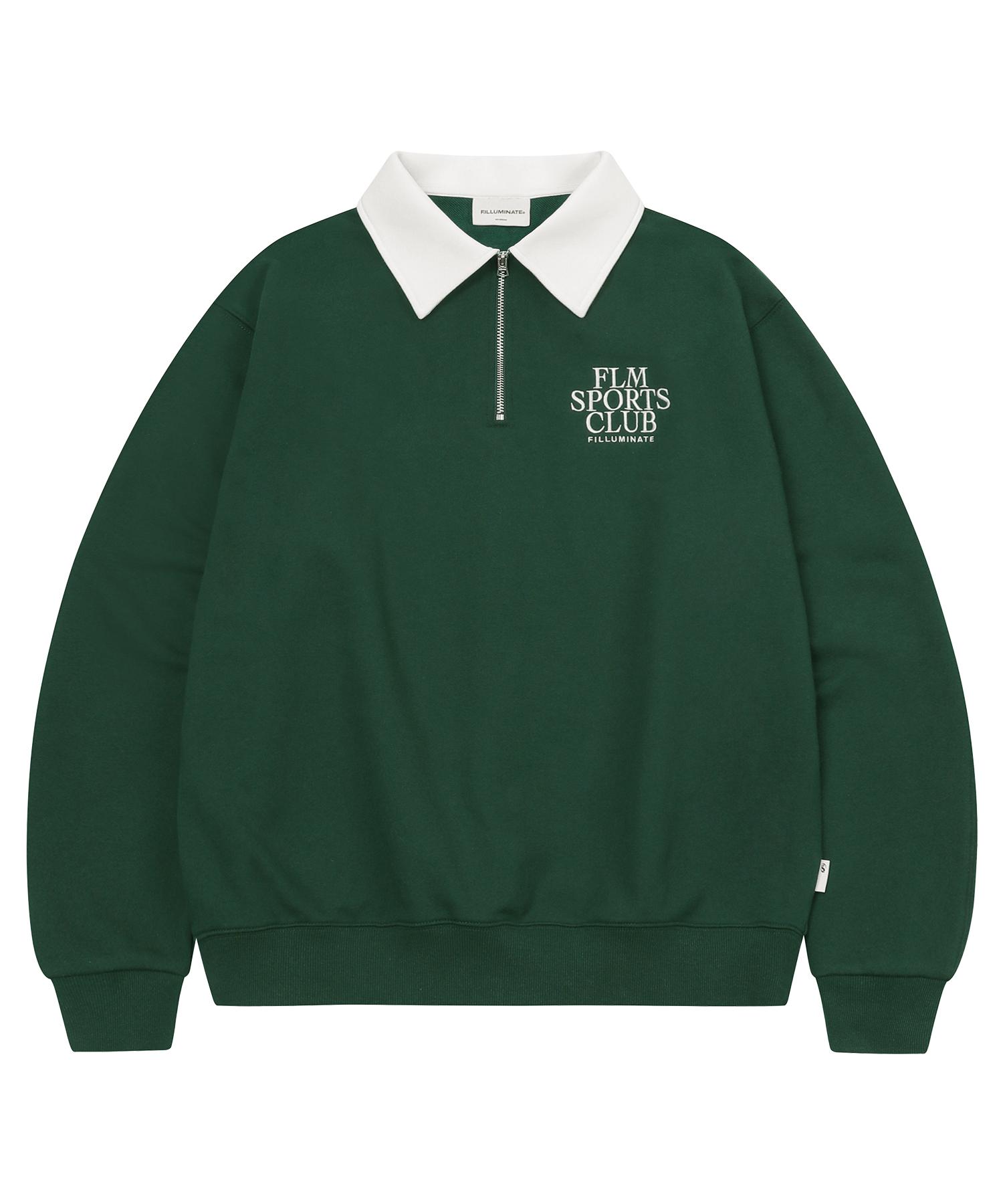 Толстовка Flm Sports Club - Темно-зеленая Dark Green/S