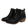 Vintage side zipper mid-heel short boots women's autumn thick heel plus size Chelsea boots
