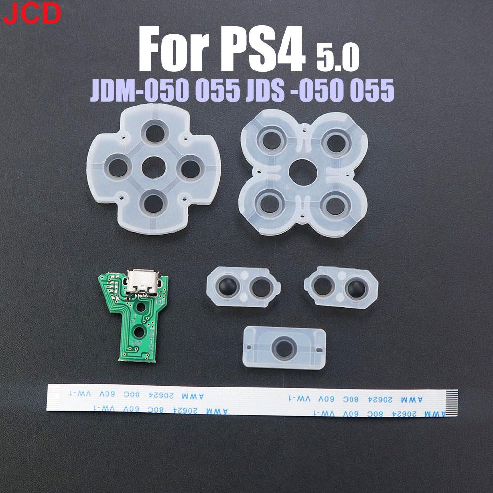JDM 050 USB Charging Port USB Socket Board 12 Pin Flex Ribbon Cable Conductive Pad For PS4 5.0 JDM 055 Controller JDS-055 JDS055