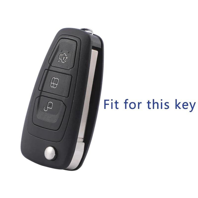 Interior Mouldings Car Folding Key Case Cover Bag Keychain for Ford Focus C-Max S-Max Galaxy Mondeo Ranger Transit Tourneo