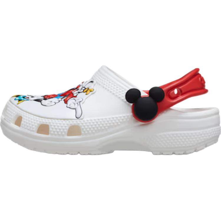 Crocs Клоги Mickey Friends Classic Удобные Универсальные Низкие Ботинки для ходьбы Детские клоги Белые 211485-90H 27-28