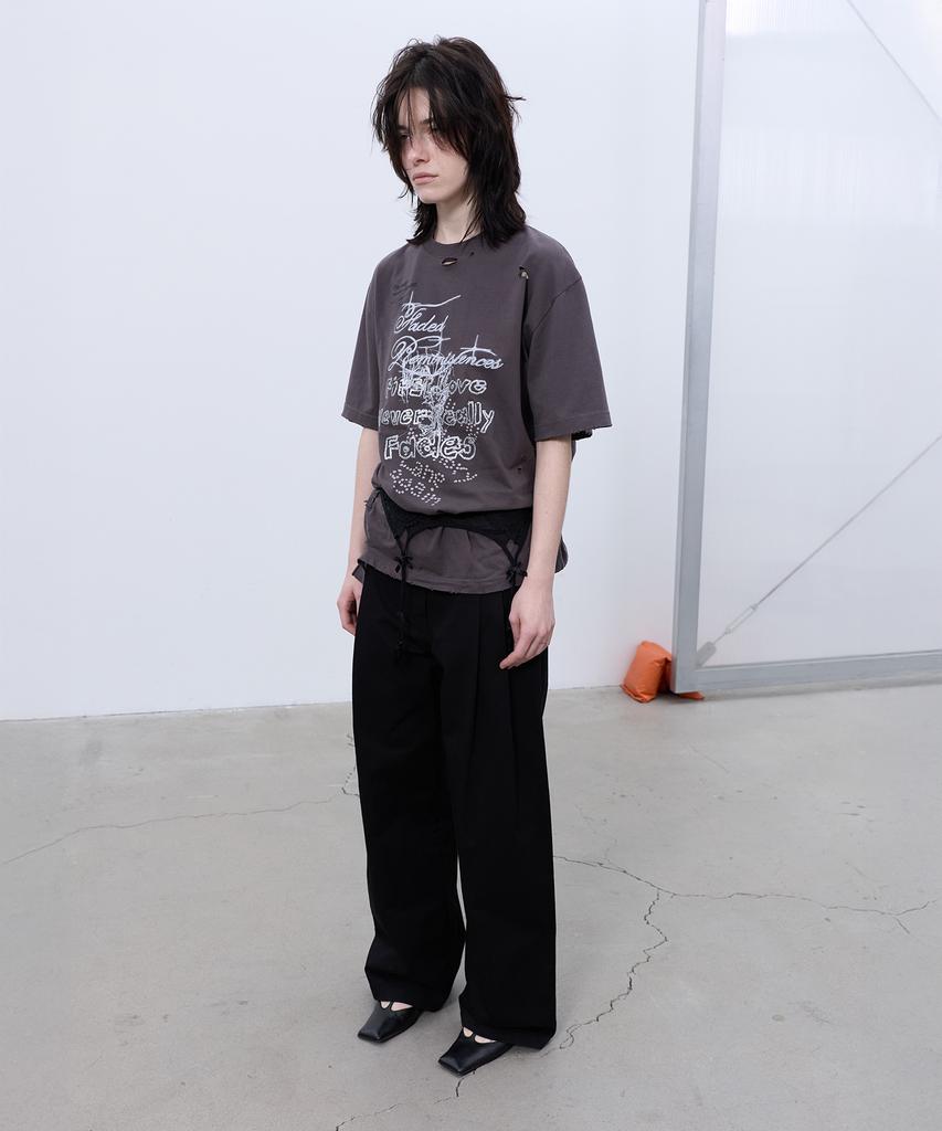 LCDC™ Frayed Line Detail Pants (Black)