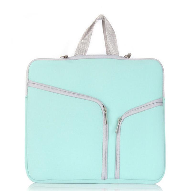 

Противоударная сумка для ноутбука 11/13/14/15/17 дюймов, два кармана на молнии, скрытая ручка, сумка для ноутбука 11 циан