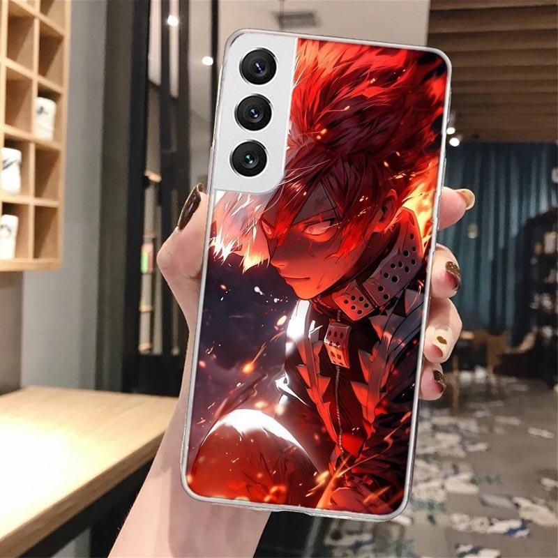 Todoroki Shoto MHA My Hero Soft Phone Case For Samsung Galaxy S24 S25 S23 S22 Ultra S21 Plus S20 FE S10 + S10E S25Ultra Pattern