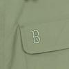 MLB Solid Color Polo Button-Up Multi-Pocket Short Sleeve Shirt Unisex shirts Green 3AWSB0453-43KAP