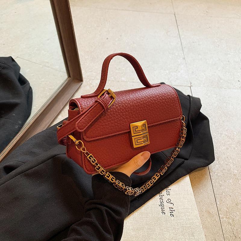 Heutige beliebte Tasche Damen neue modische Textur Schulter Umhängetasche einfach Pendler kleine quadratische Tasche vielseitig tragbar