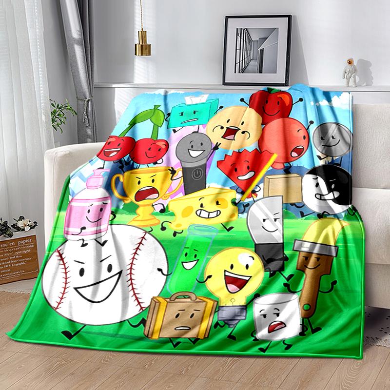 1pc Blanket Inanimate Insanity Print Design, Lightweight Blanket for Sofa, Bed- Soft &Warm, Gift for All Seasons like Christmas, Halloween