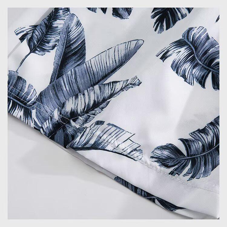 Hawaii Plus Size Quick-Dry Men's Shorts & Shirt Set - Casual Vacation Wear for Couples & Families