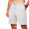 Mens Casual 5 Shorts Summer Drawstring Elastic Waist Beach Sweat Shorts Texture With Pockets