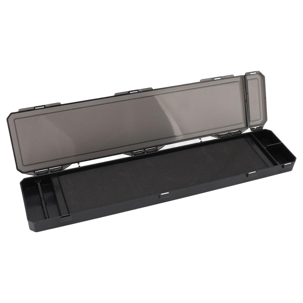 Fishing Tackle Box Black Plastic Carp Fishing Rig Storage Box with Magnetic Snap for Fishing Line