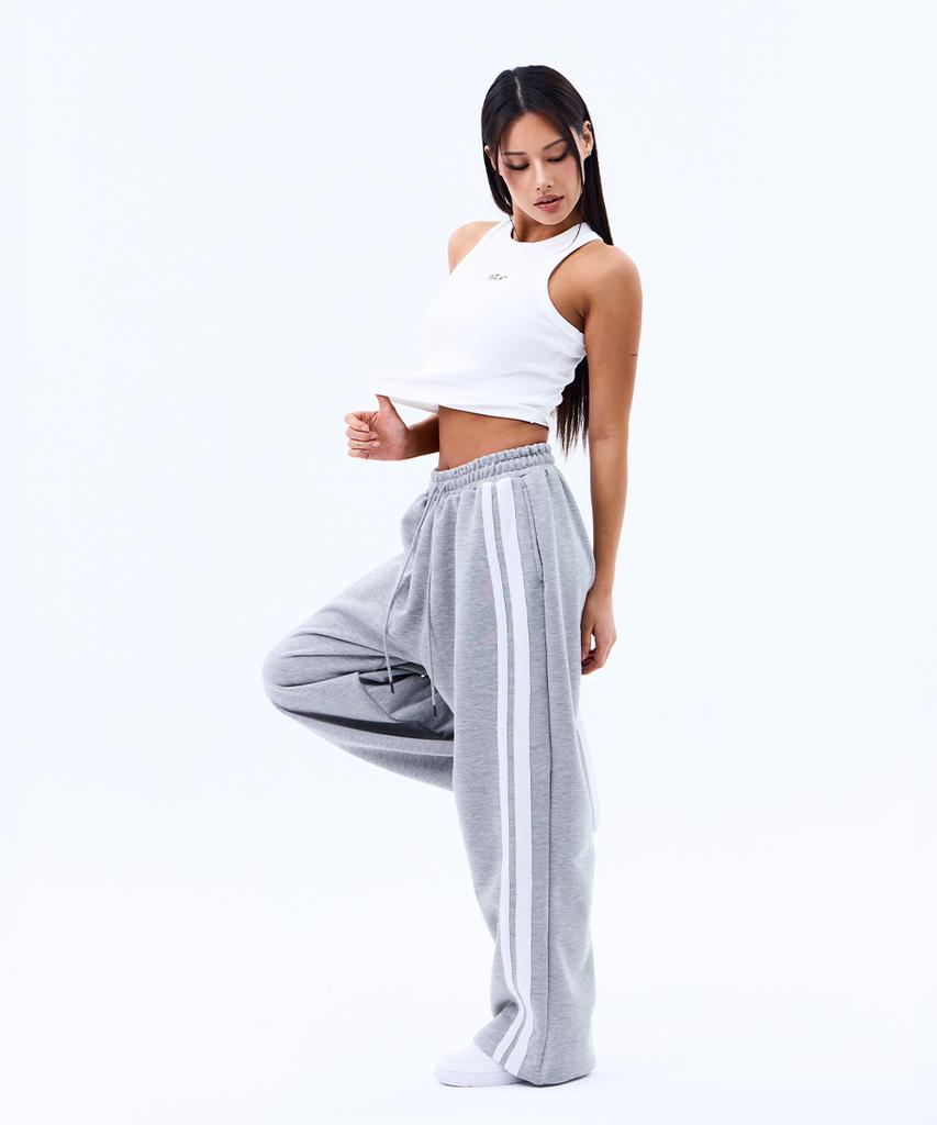 Mihag Ivy League Track Line Wide Pants (Gray)