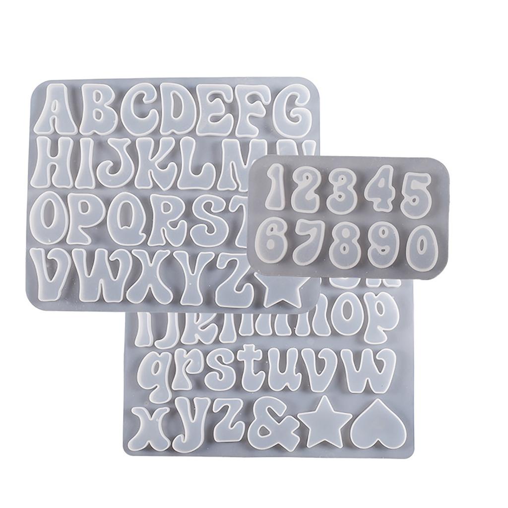 Alphabet Number Keychain Casting Mold Jewelry Craft Tools for Making Ornaments