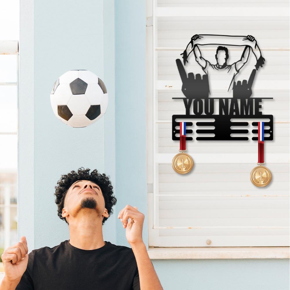 Metal Trophy Rack 12 Slots Wall Decor Personalized Sports Display Holder