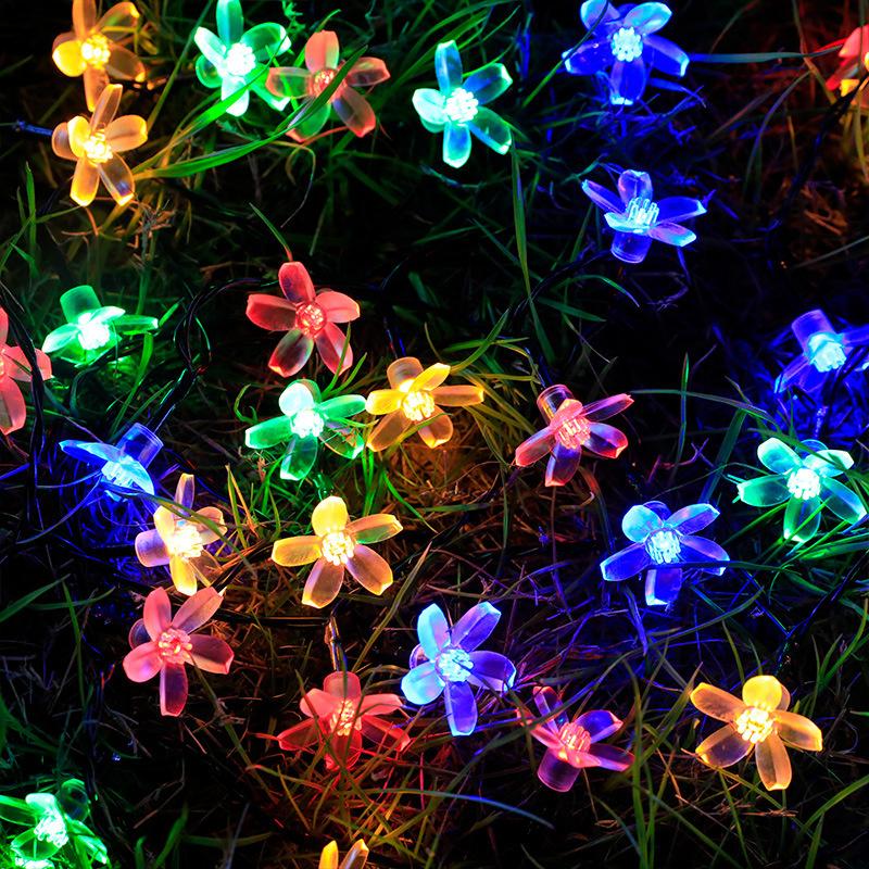 Solar Lamps Led Cherry Blossom Fairy Lights Outdoor Waterproof Oriental Cherry String Lights Decor Wedding Party Tree Parterre
