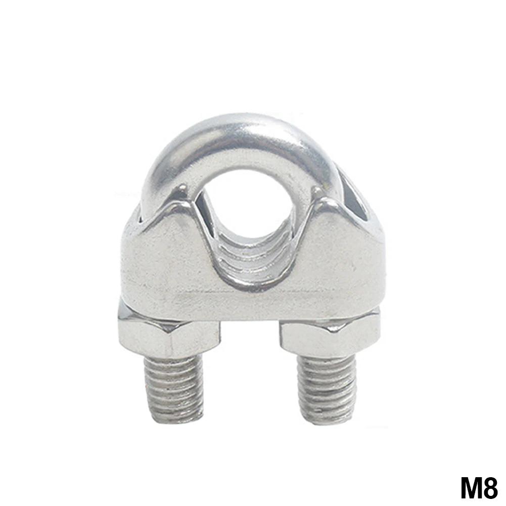 U-Klemme aus Edelstahl 304, Drahtklemmen, Seilklemmen, Kabelschrauben, Takelage-Hardware-Klemmen M2-M18, Schiffsausrüstung