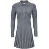 ONLY Women's Relaxed Fit Polo Collar Long Sleeve Knit Mini Dress