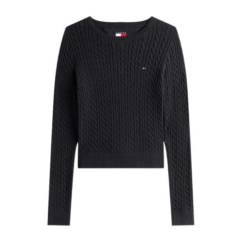 Tommy Jeans Womens/Ladies Cable Knit Long-Sleeved Sweater Top