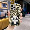 Phone Case: 2D Flat Design Suitable for iPhone 18 17 16 15 14 13 Pro Protective Case, Couple Style, Sitting Panda, Christmas and Halloween Gift