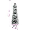 VidaXL Sapin de Noël artificiel 300 LED et neige floquée 210 cm, arbre de Noël, sapin de Noël réaliste, ornement de Noël, 3315771