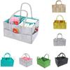 1pc Baby Protable Foldable Felt Diaper Bag Nursery Bag Multi-functional Clothes Stuff Diaper Caddy Organizer Bag Baby Organizer