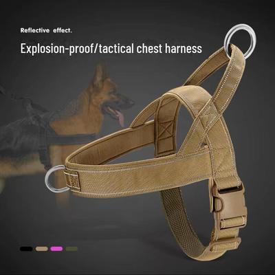Explosiebestendig Tactisch Hondentuig voor Grote Rassen - Duurzaam Vest Collar voor het Uitlaten van Golden Retrievers