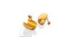 Gold-Plated Retro Half-Round Hollow Ear Studs - European & American Simple Summer Fashion Accessories